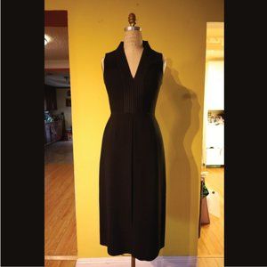 Elegant Black Midi Dress Ann Klein Size 2 US